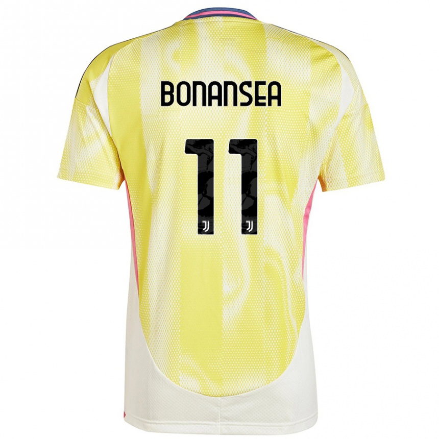 Women Football Barbara Bonansea #11 Solar Yellow Away Jersey 2024/25 T-Shirt Nz