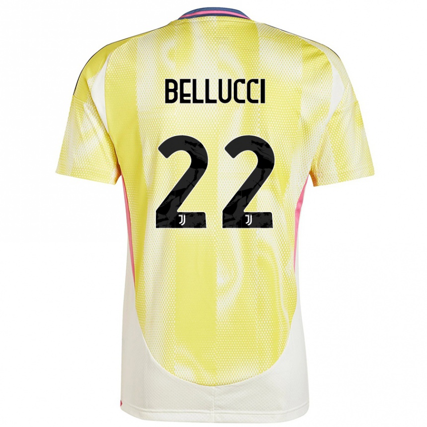 Women Football Melissa Bellucci #22 Solar Yellow Away Jersey 2024/25 T-Shirt Nz