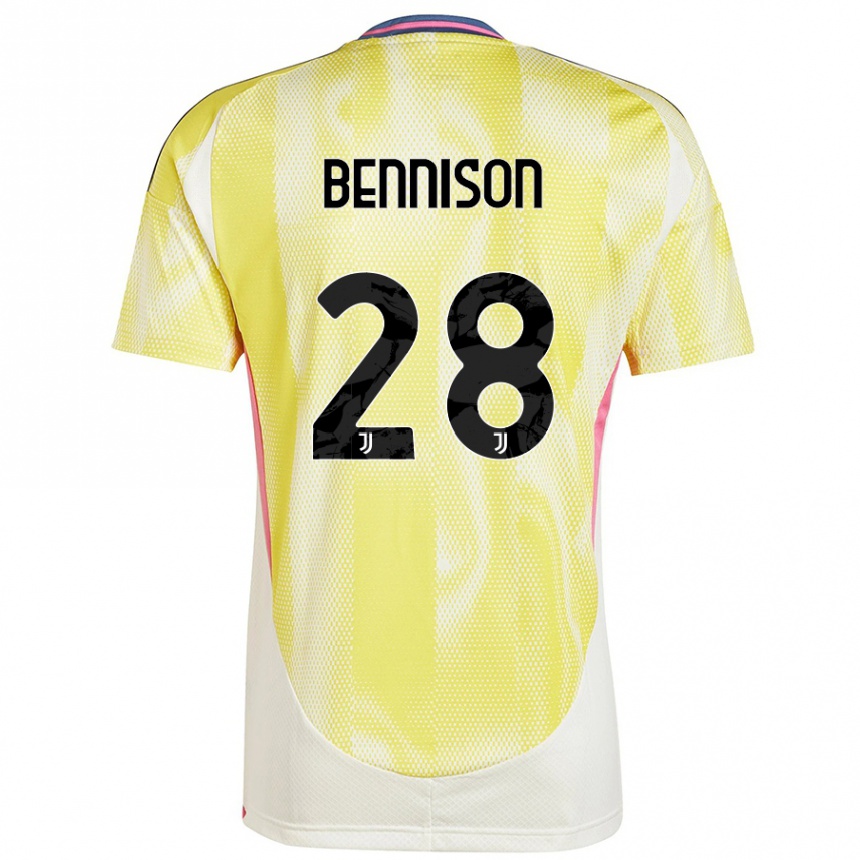 Women Football Hanna Bennison #28 Solar Yellow Away Jersey 2024/25 T-Shirt Nz