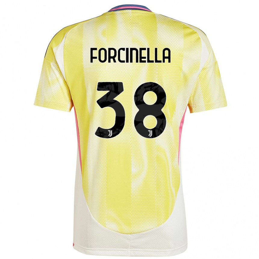 Women Football Camilla Forcinella #38 Solar Yellow Away Jersey 2024/25 T-Shirt Nz