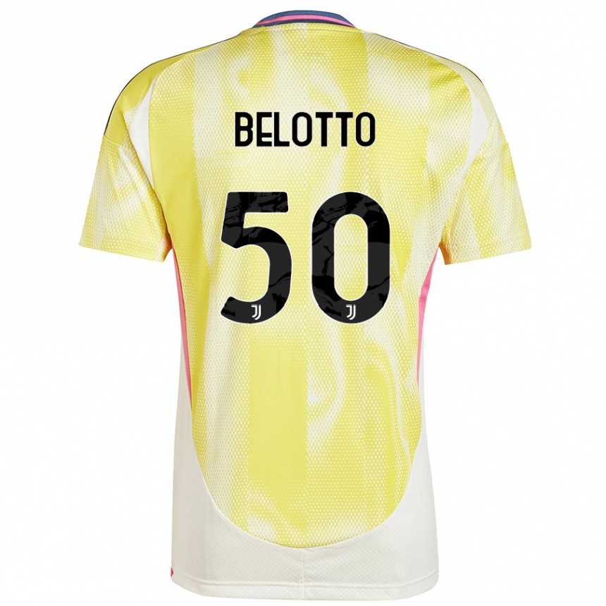 Women Football Soledad Belotto #50 Solar Yellow Away Jersey 2024/25 T-Shirt Nz