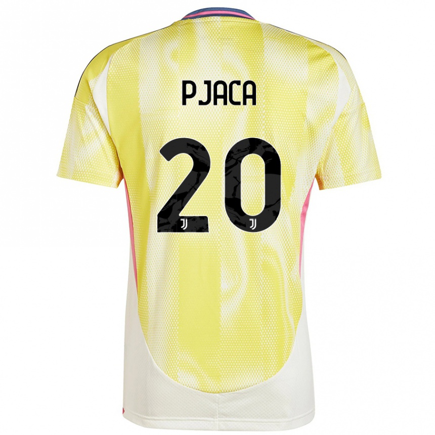 Women Football Marko Pjaca #20 Solar Yellow Away Jersey 2024/25 T-Shirt Nz