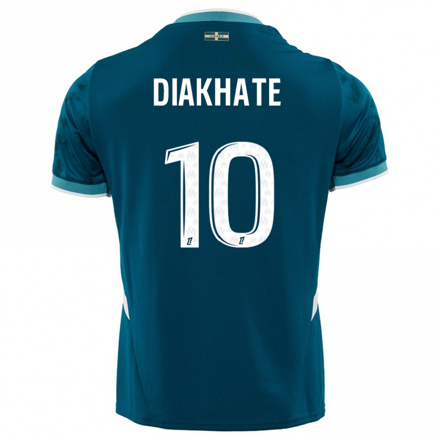 Women Football Ndeye Awa Diakhaté #10 Turquoise Blue Away Jersey 2024/25 T-Shirt Nz