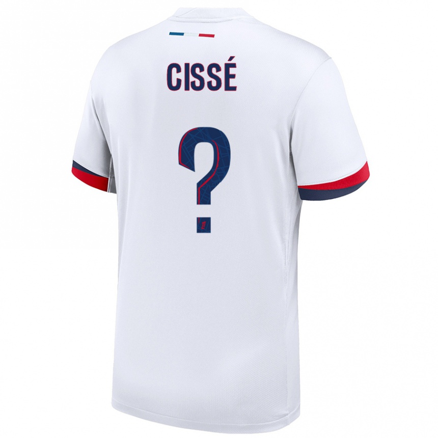 Women Football Mory Cissé #0 White Blue Red Away Jersey 2024/25 T-Shirt Nz