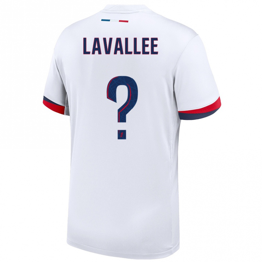 Women Football Lucas Lavallee #0 White Blue Red Away Jersey 2024/25 T-Shirt Nz