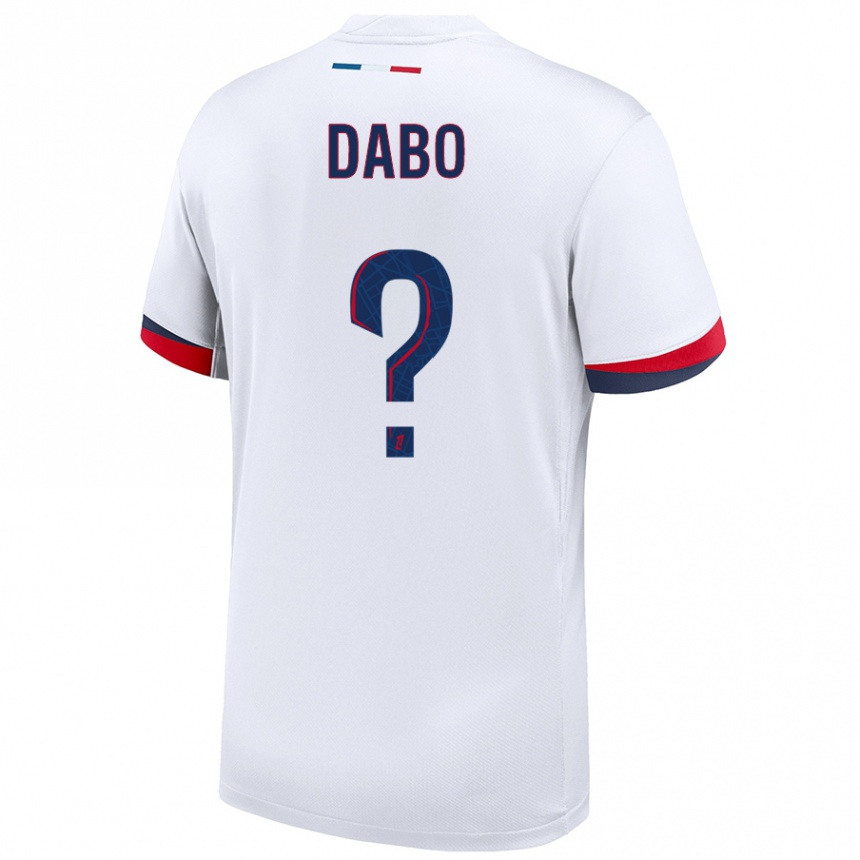 Women Football Mariama Dabo #0 White Blue Red Away Jersey 2024/25 T-Shirt Nz