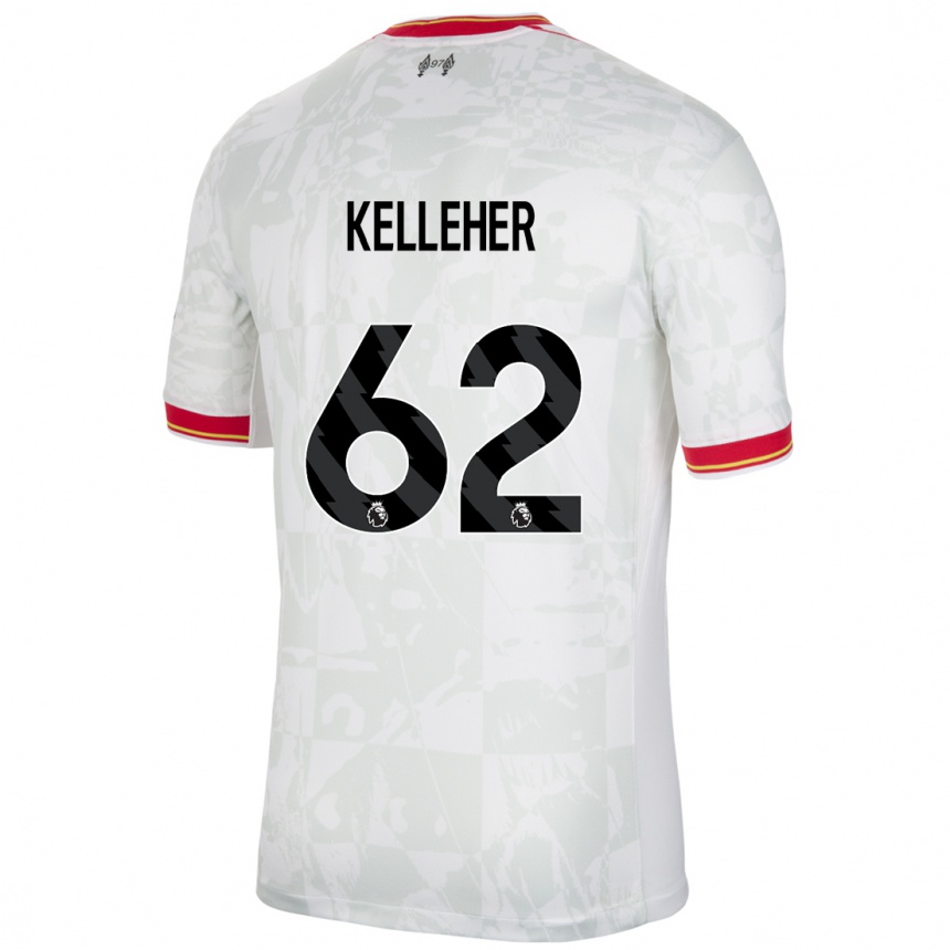 Women Football Caoimhin Kelleher #62 White Red Black Third Jersey 2024/25 T-Shirt Nz