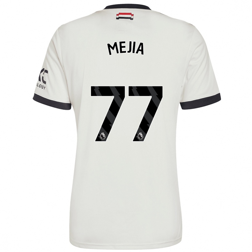 Women Football Mateo Mejia #77 Off White Third Jersey 2024/25 T-Shirt Nz