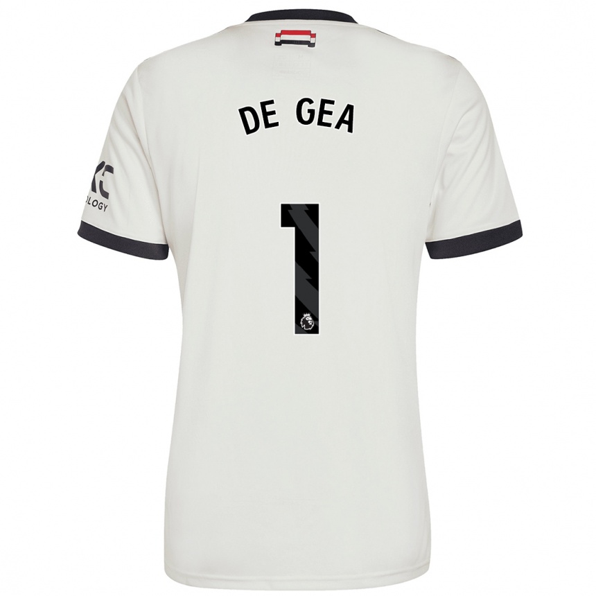 Women Football David De Gea #1 Off White Third Jersey 2024/25 T-Shirt Nz