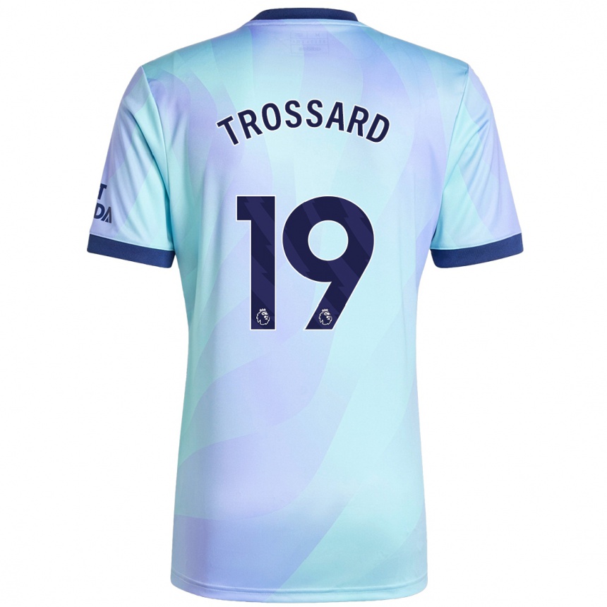 Women Football Leandro Trossard #19 Aqua Third Jersey 2024/25 T-Shirt Nz