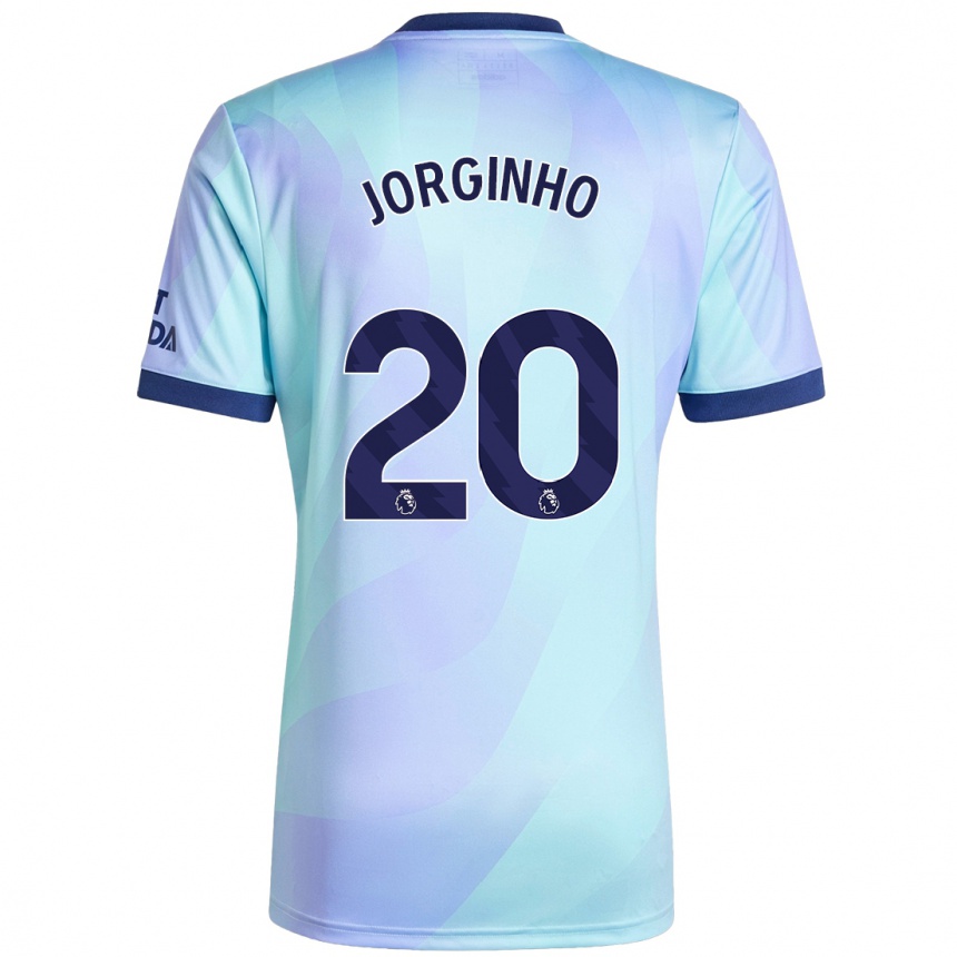 Women Football Jorginho #20 Aqua Third Jersey 2024/25 T-Shirt Nz