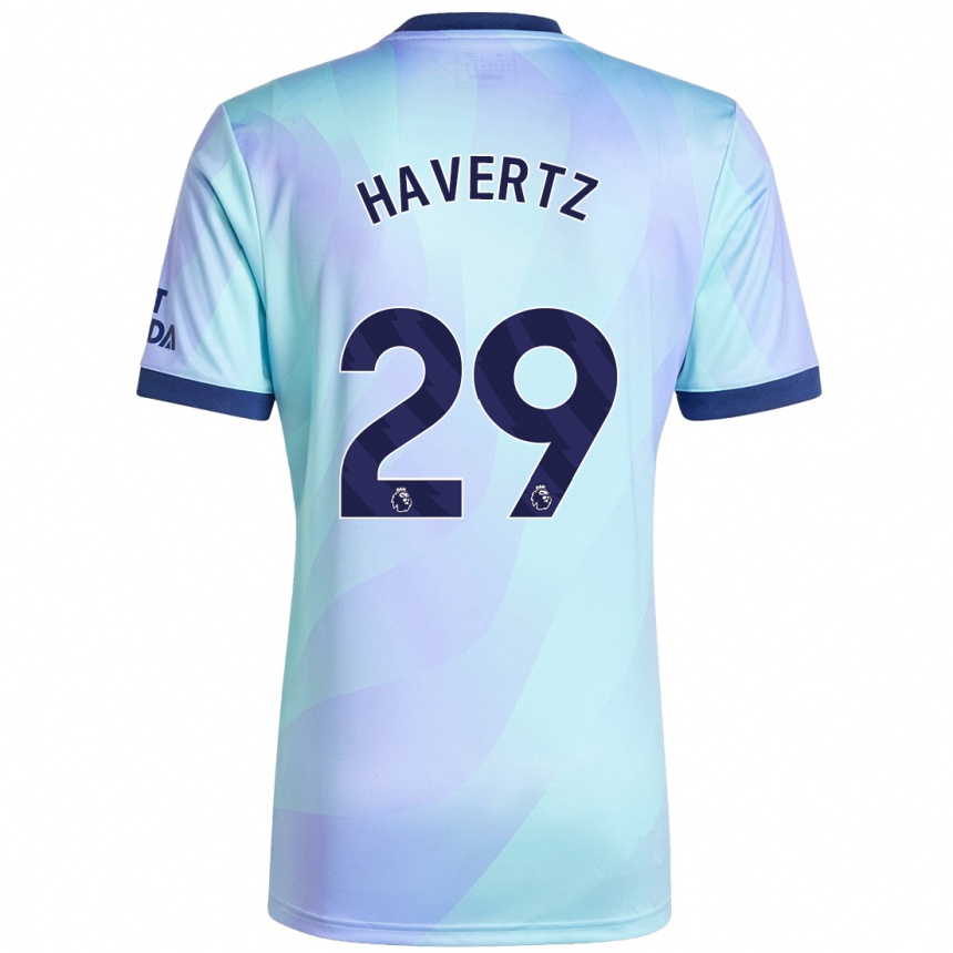 Women Football Kai Havertz #29 Aqua Third Jersey 2024/25 T-Shirt Nz