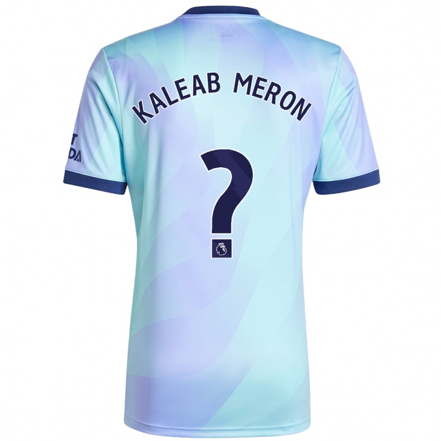 Women Football Kaleab Meron #0 Aqua Third Jersey 2024/25 T-Shirt Nz