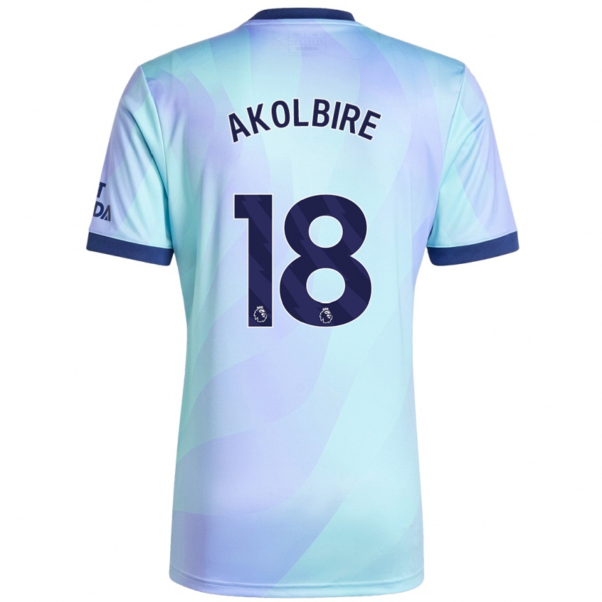 Women Football Bless Akolbire #18 Aqua Third Jersey 2024/25 T-Shirt Nz