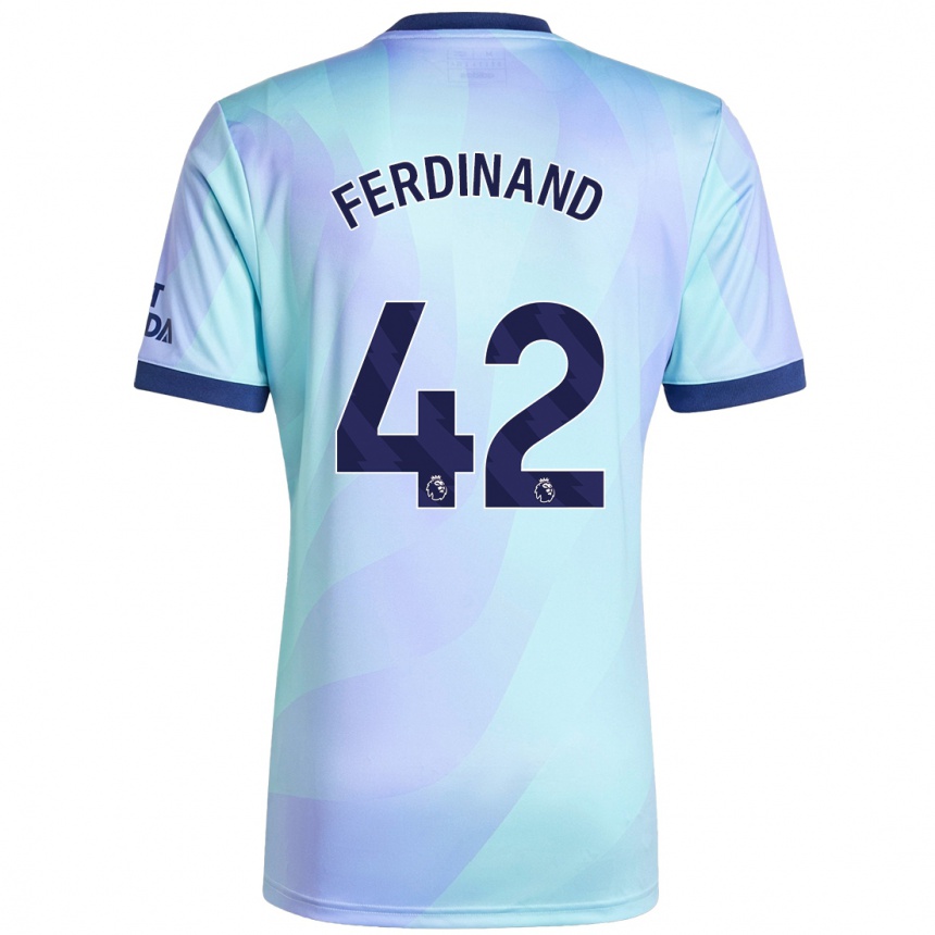 Women Football Seb Ferdinand #42 Aqua Third Jersey 2024/25 T-Shirt Nz