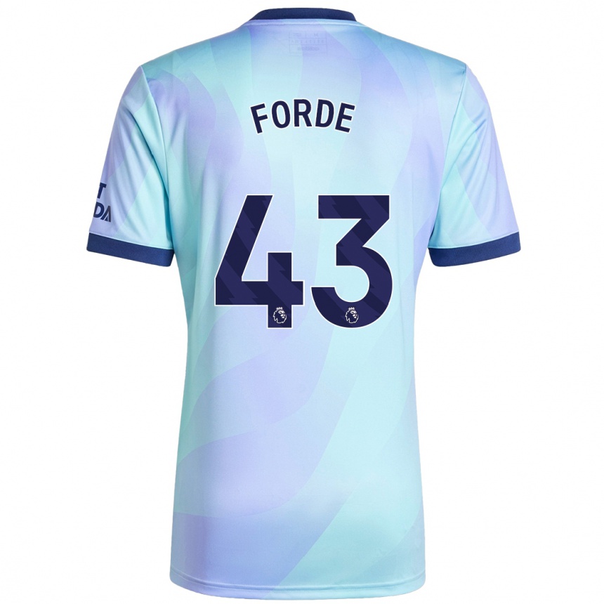 Women Football Romari Forde #43 Aqua Third Jersey 2024/25 T-Shirt Nz