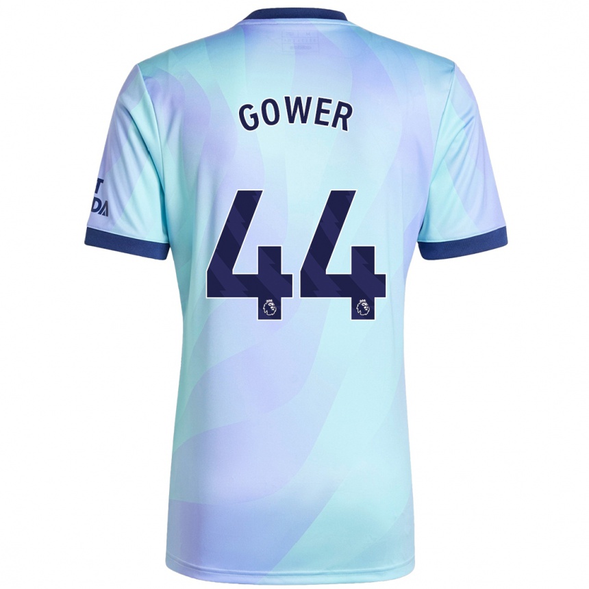 Women Football Jimi Gower #44 Aqua Third Jersey 2024/25 T-Shirt Nz