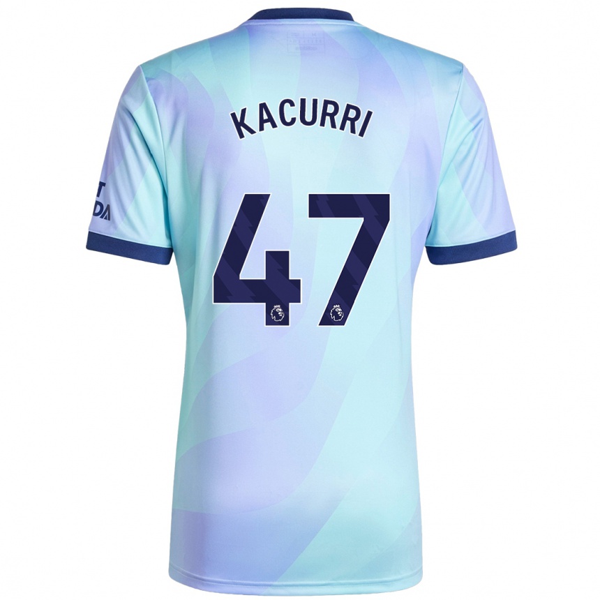 Women Football Maldini Kacurri #47 Aqua Third Jersey 2024/25 T-Shirt Nz