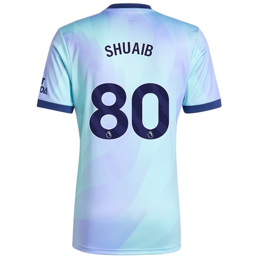 Women Football Zac Shuaib #80 Aqua Third Jersey 2024/25 T-Shirt Nz