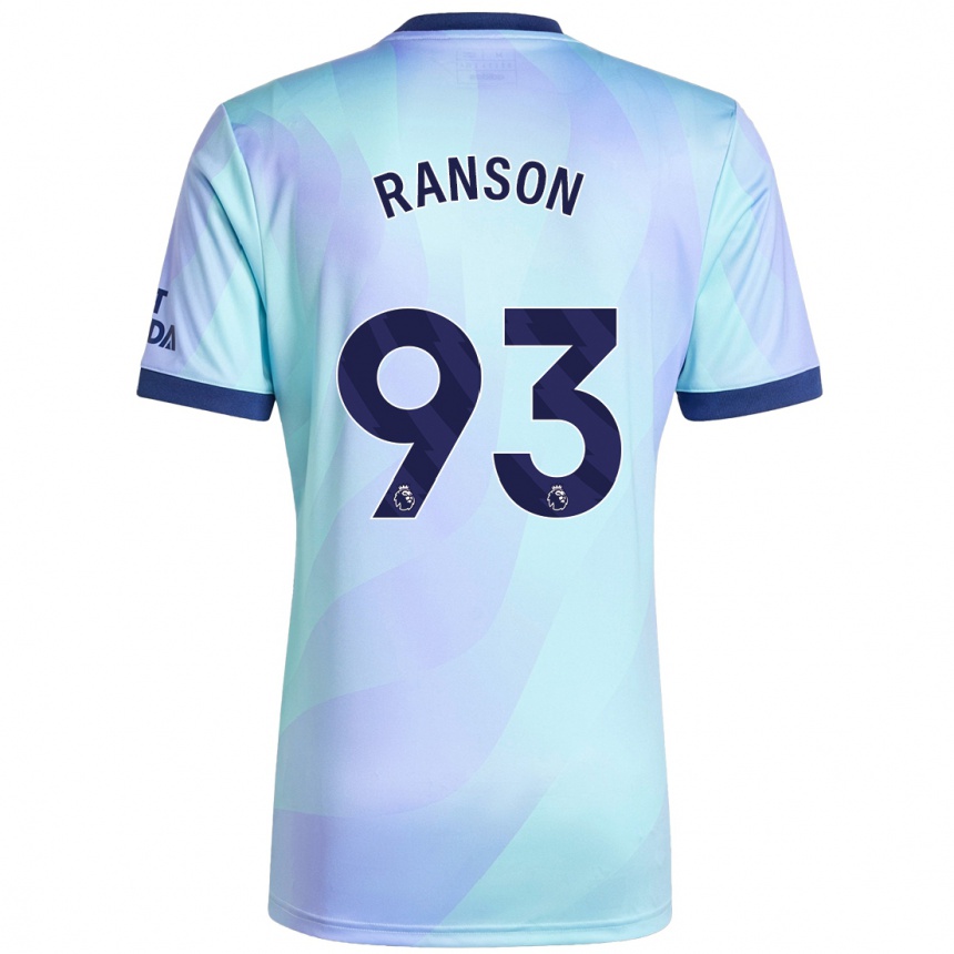 Women Football Khari Ranson #93 Aqua Third Jersey 2024/25 T-Shirt Nz