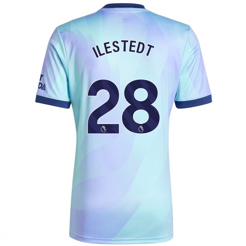 Women Football Amanda Ilestedt #28 Aqua Third Jersey 2024/25 T-Shirt Nz