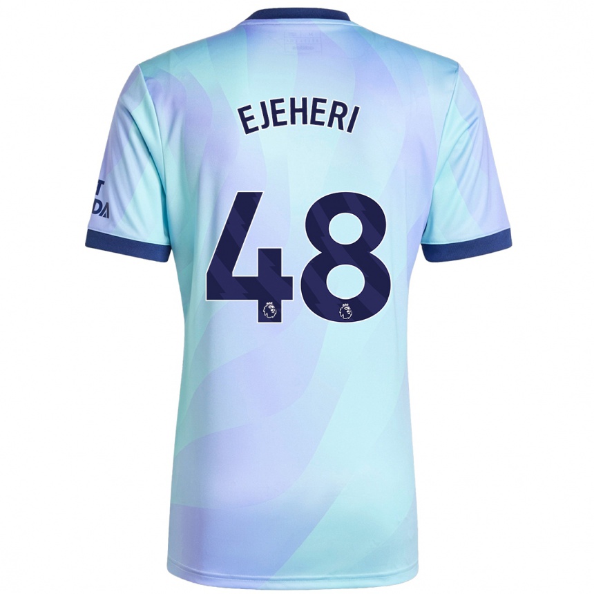 Women Football Ovie Ejeheri #48 Aqua Third Jersey 2024/25 T-Shirt Nz