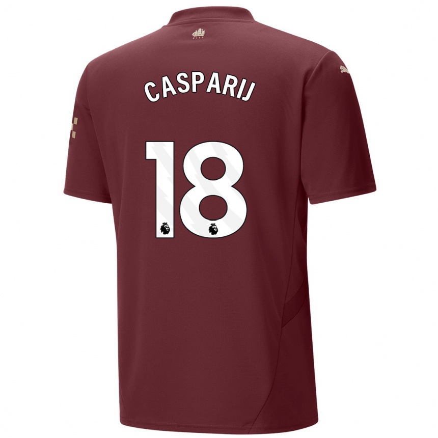 Women Football Kerstin Casparij #18 Maroon Third Jersey 2024/25 T-Shirt Nz