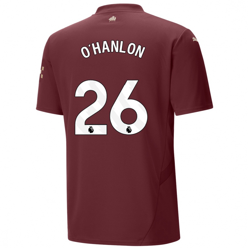 Women Football Tara O'hanlon #26 Maroon Third Jersey 2024/25 T-Shirt Nz