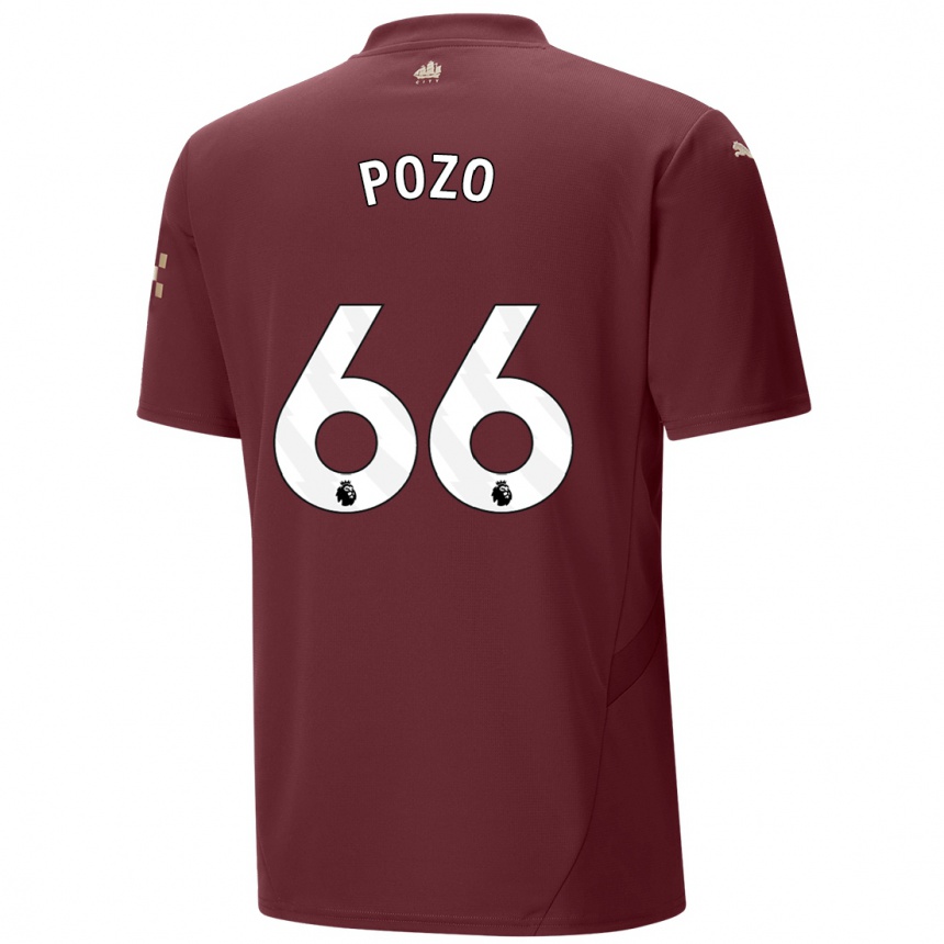 Women Football Iker Pozo #66 Maroon Third Jersey 2024/25 T-Shirt Nz