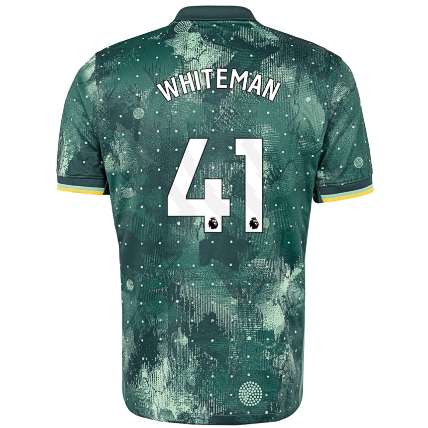 Women Football Alfie Whiteman #41 Mint Green Third Jersey 2024/25 T-Shirt Nz