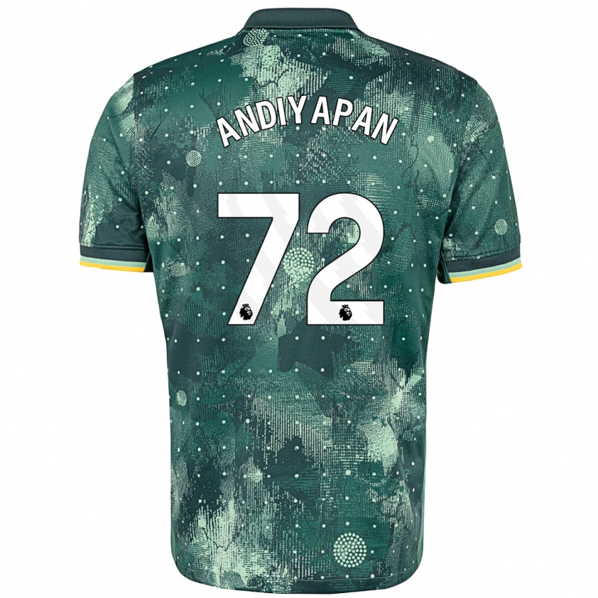 Women Football William Andiyapan #72 Mint Green Third Jersey 2024/25 T-Shirt Nz