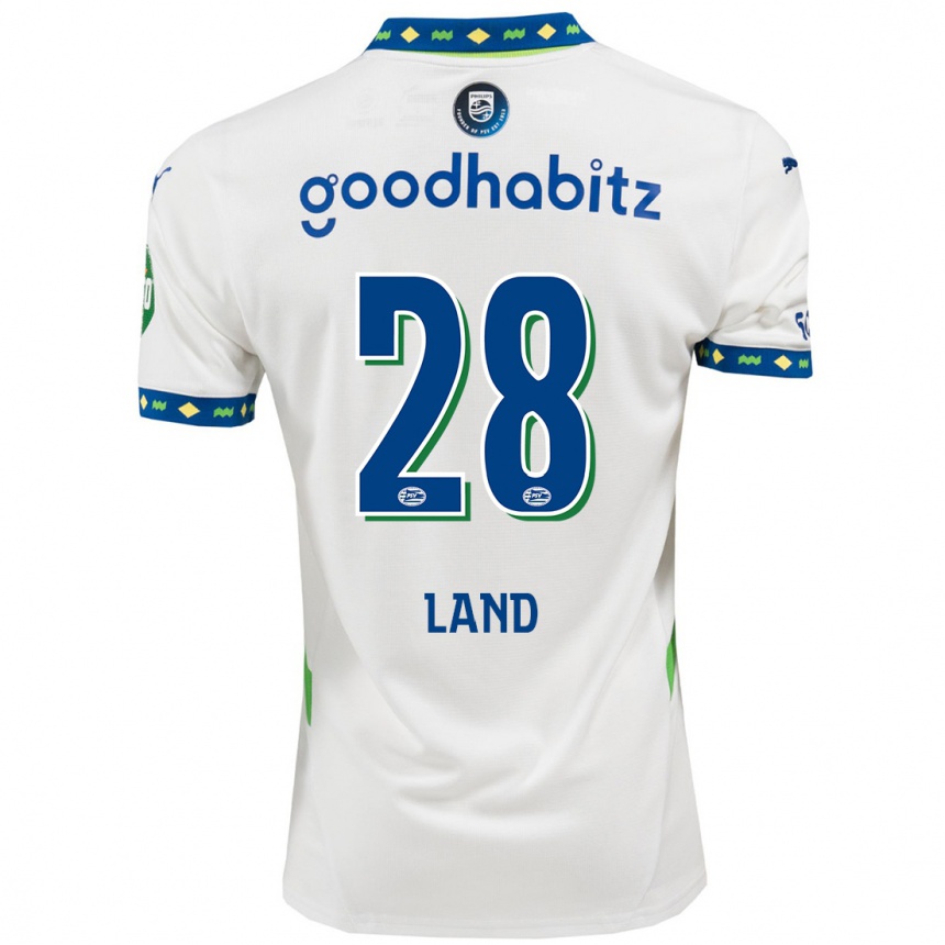 Women Football Tygo Land #28 White Dark Blue Third Jersey 2024/25 T-Shirt Nz