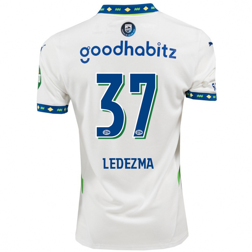 Women Football Richard Ledezma #37 White Dark Blue Third Jersey 2024/25 T-Shirt Nz