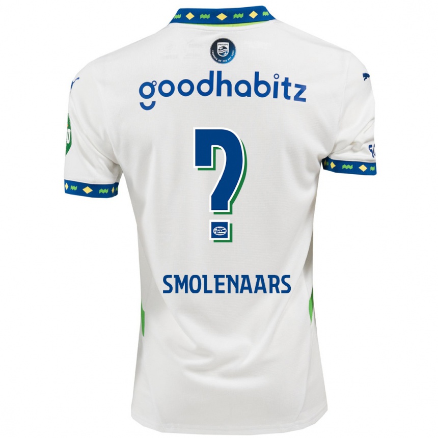 Women Football Tijn Smolenaars #0 White Dark Blue Third Jersey 2024/25 T-Shirt Nz