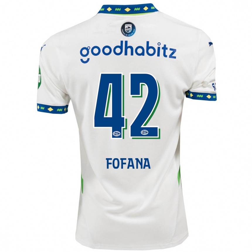 Women Football Fodé Fofana #42 White Dark Blue Third Jersey 2024/25 T-Shirt Nz