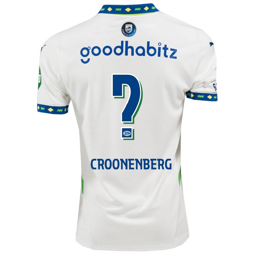 Women Football Luca Croonenberg #0 White Dark Blue Third Jersey 2024/25 T-Shirt Nz