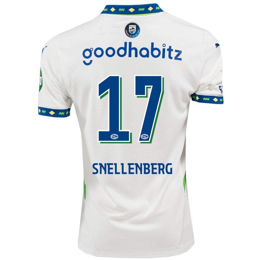 Women Football Maxime Snellenberg #17 White Dark Blue Third Jersey 2024/25 T-Shirt Nz