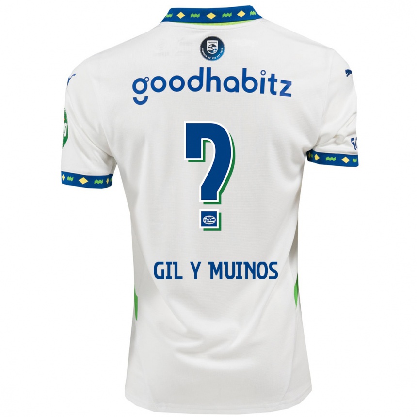 Women Football Yaël Gil Y Muiños #0 White Dark Blue Third Jersey 2024/25 T-Shirt Nz