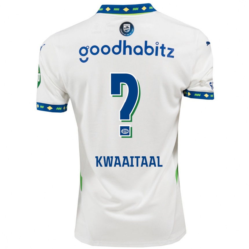 Women Football Julian Kwaaitaal #0 White Dark Blue Third Jersey 2024/25 T-Shirt Nz