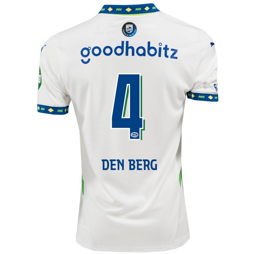 Women Football Mandy Van Den Berg #4 White Dark Blue Third Jersey 2024/25 T-Shirt Nz