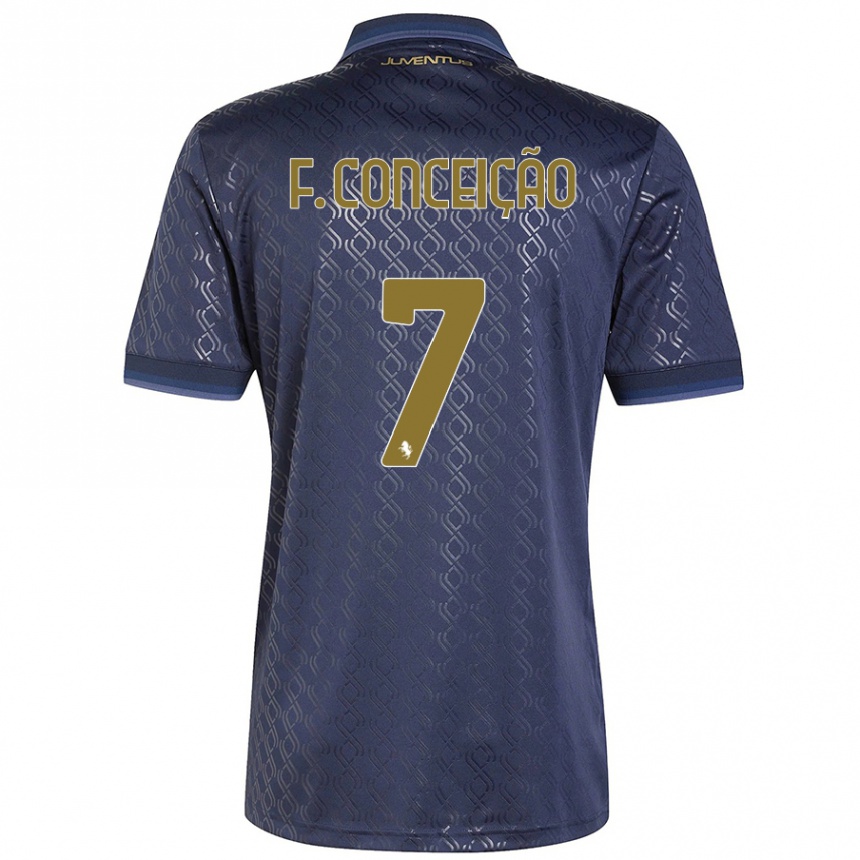 Women Football Francisco Conceição #7 Navy Blue Third Jersey 2024/25 T-Shirt Nz