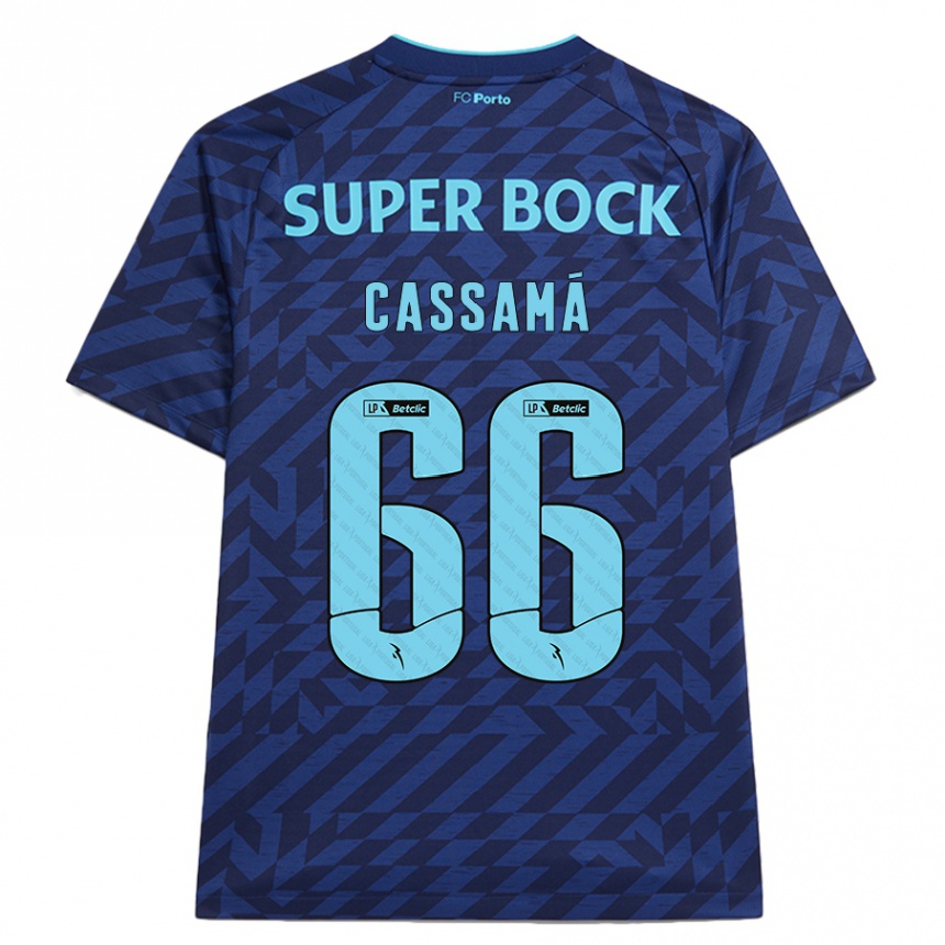 Women Football Adramane Cassamá #66 Navy Blue Third Jersey 2024/25 T-Shirt Nz