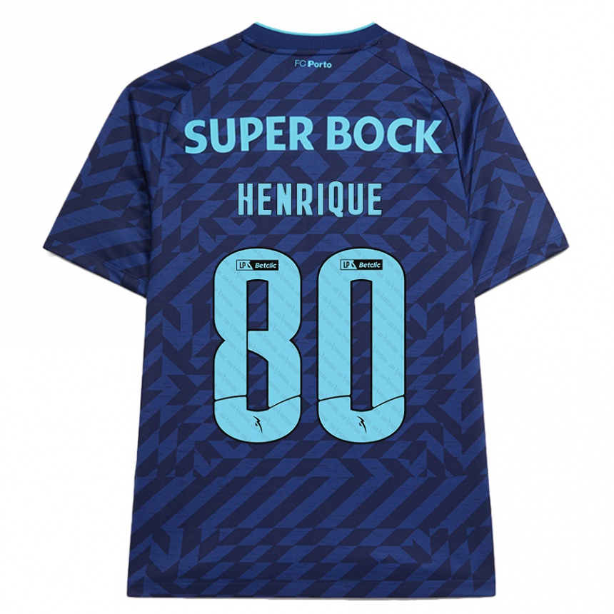 Women Football Kaio Henrique #80 Navy Blue Third Jersey 2024/25 T-Shirt Nz