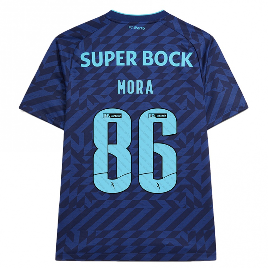 Women Football Rodrigo Mora #86 Navy Blue Third Jersey 2024/25 T-Shirt Nz