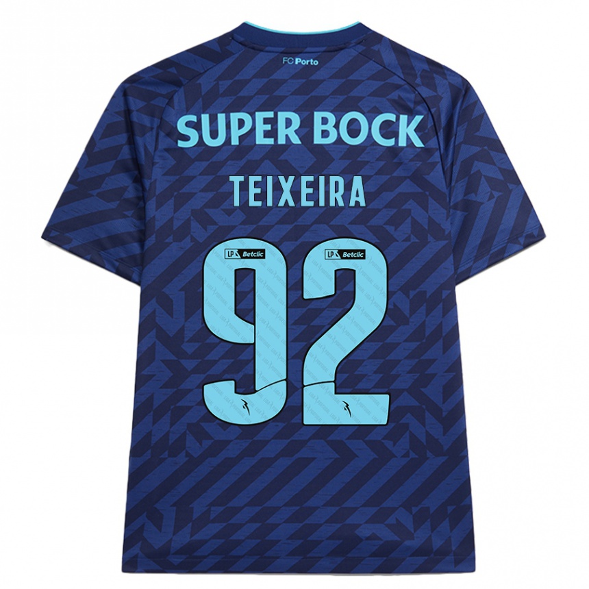 Women Football João Teixeira #92 Navy Blue Third Jersey 2024/25 T-Shirt Nz