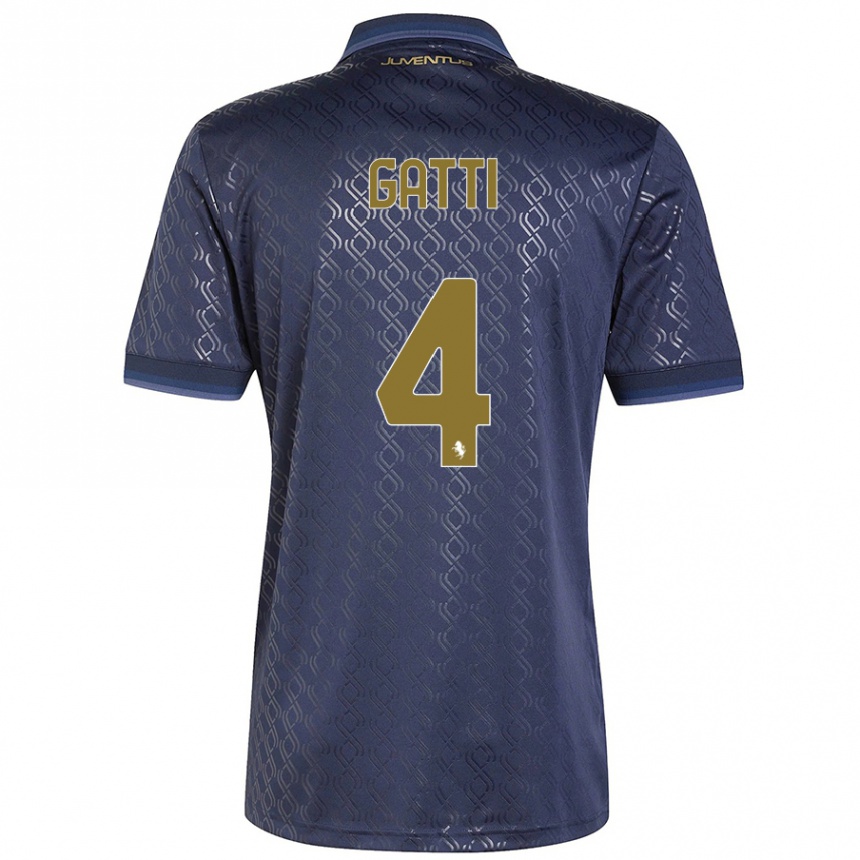 Women Football Federico Gatti #4 Navy Blue Third Jersey 2024/25 T-Shirt Nz