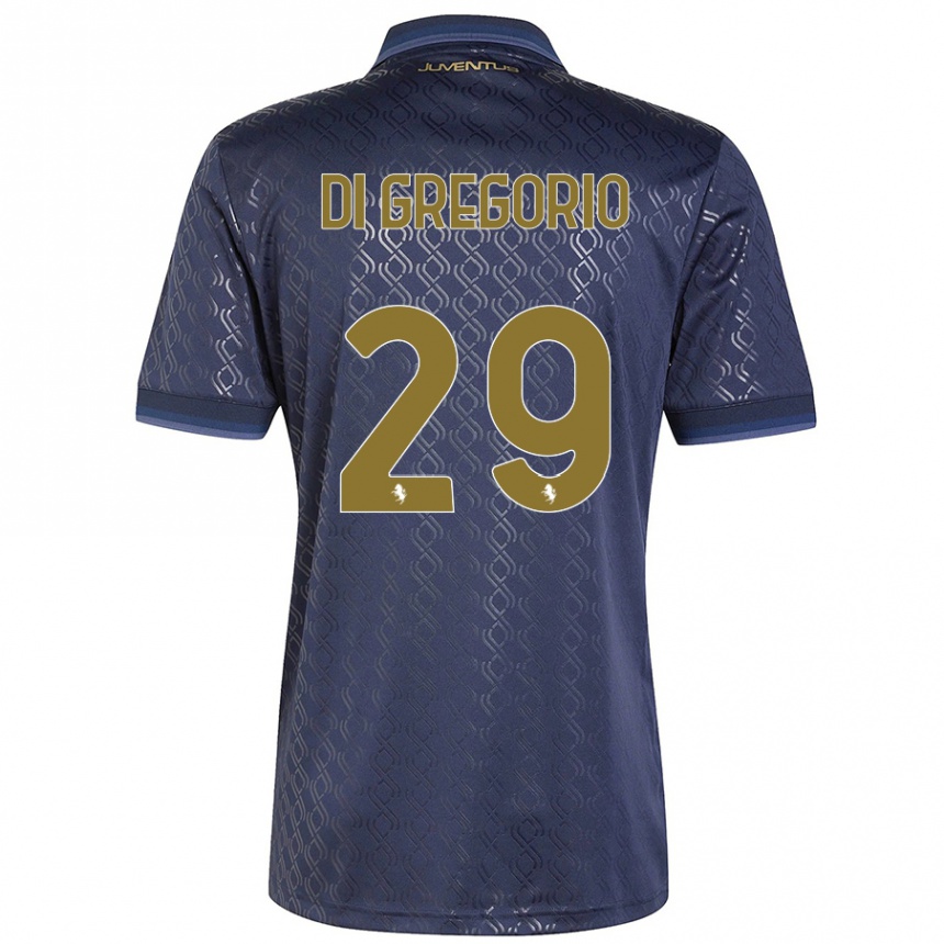 Women Football Michele Di Gregorio #29 Navy Blue Third Jersey 2024/25 T-Shirt Nz