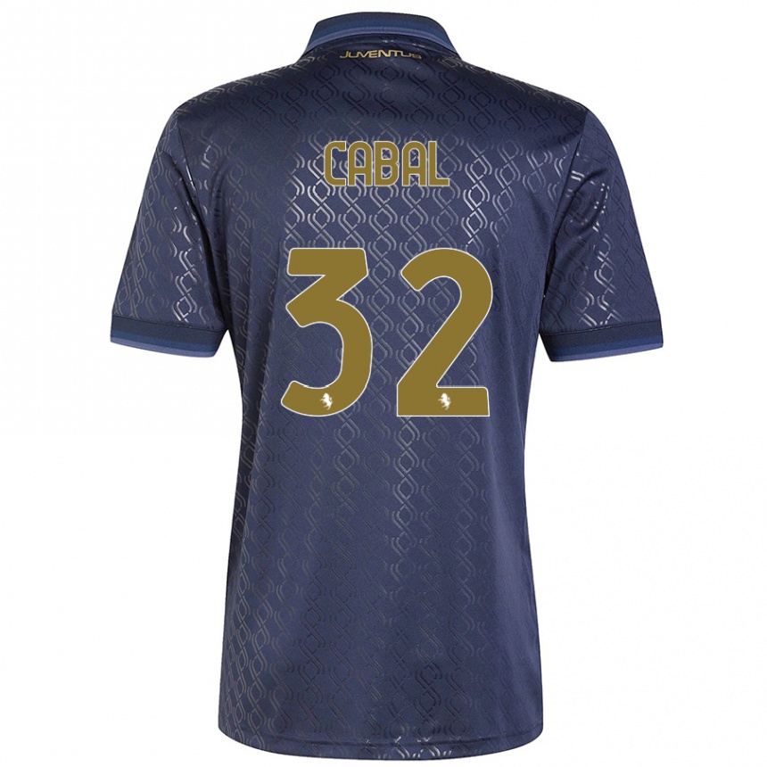 Women Football Juan Cabal #32 Navy Blue Third Jersey 2024/25 T-Shirt Nz