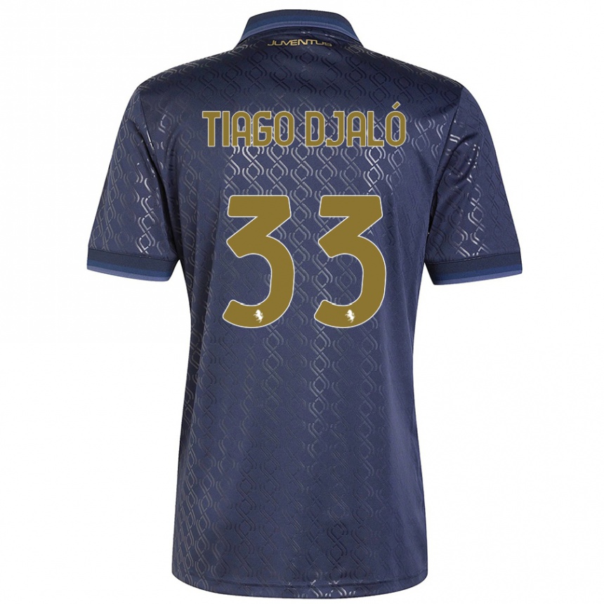 Women Football Tiago Djaló #33 Navy Blue Third Jersey 2024/25 T-Shirt Nz