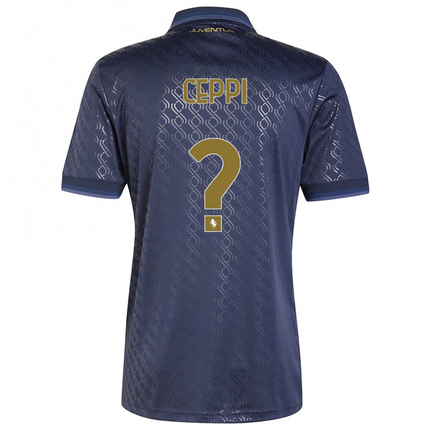 Women Football Paolo Ceppi #0 Navy Blue Third Jersey 2024/25 T-Shirt Nz